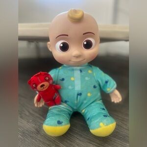 CoComelon Musical Bedtime JJ Doll Soft Plush Body +Small Pillow Plush Teddy Bear